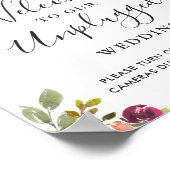 Poster SYMBOLE Mariage Floral Ancre nautique (Coin)