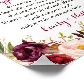 Poster SYMBOLE Mariage Floral Bourgogne débranché (Coin)