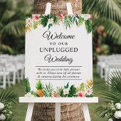 Poster SYMBOLE Mariage Floral Feuille Tropical débranché