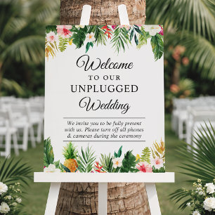 Poster SYMBOLE Mariage Floral Feuille Tropical débranché