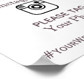 Poster SYMBOLE Mariage Floral Instagram Aquarelle Pastel (Coin)