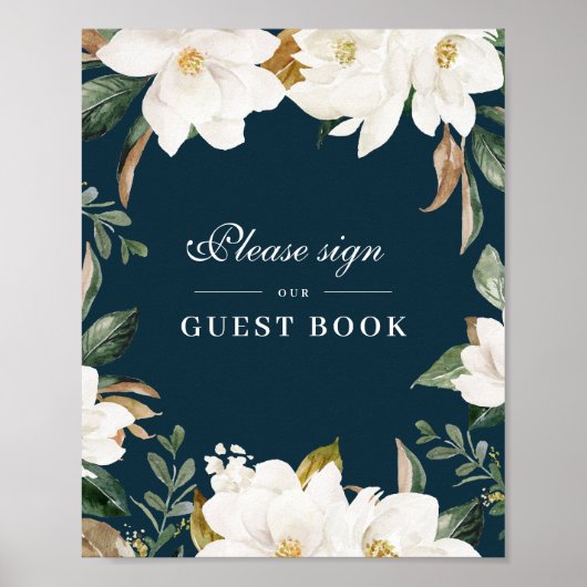 Poster Symbole mariage floral Magnolia (Devant)