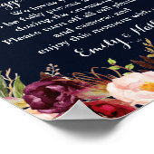 Poster SYMBOLE Mariage Floral Unplugged de la marine de B (Coin)