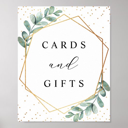 Poster SYMBOLE Mariage Géométrique Eucalyptus (Devant)