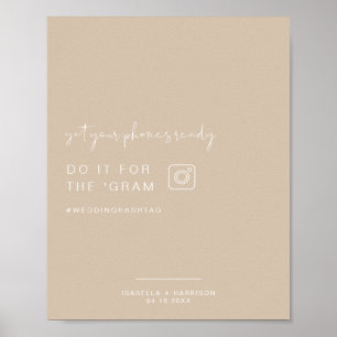 Poster SYMBOLE Mariage INDIE Boho Beige Instagram