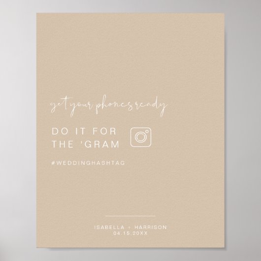 Poster SYMBOLE Mariage INDIE Boho Beige Instagram (Devant)