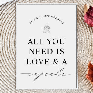 Poster SYMBOLE Mariage minimaliste de dessert moderne