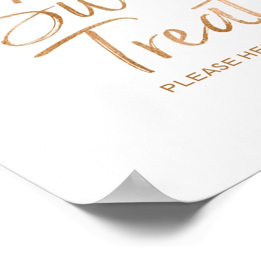 Poster SYMBOLE Mariage or Rose élégant 8x10 (Coin)