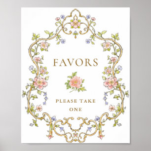 Poster Symbole Mariage Ornate Victorian Grace Floral Fave