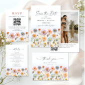 Poster Symbole Mariage Pastel Pink Fleur sauvage