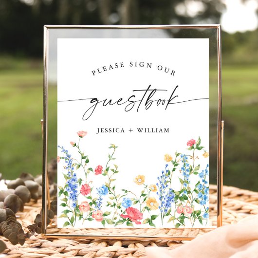 Poster Symbole Mariage Pastel Pink Fleur sauvage