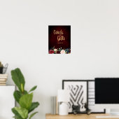 Poster SYMBOLE Mariage Rustique Boho de la Marine Rouge d (Bureau à domicile)