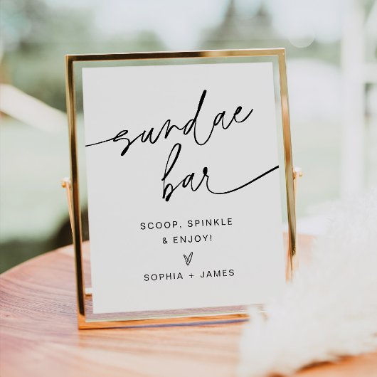 Poster SYMBOLE Mariage Sundae minimaliste EVERLEIGAL