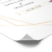 Poster Symbole Mariage végétal géométrique violet (Coin)