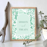 Poster SYMBOLE MARITIME BLANC Vert Sweets<br><div class="desc">Ce design d'inspiration chinoiserie présente d'élégants fleurons botaniques et une verdure verte et blanche sauge. Personnalisez l'invitation avec vos détails et si vous voulez réorganiser le style et le placement du texte,  veuillez appuyer sur le bouton "Cliquez pour customiser plus loin".</div>