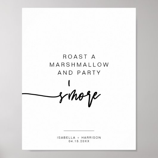 Poster SYMBOLE MARLO Bold Contemporary S'mores Bar (Devant)