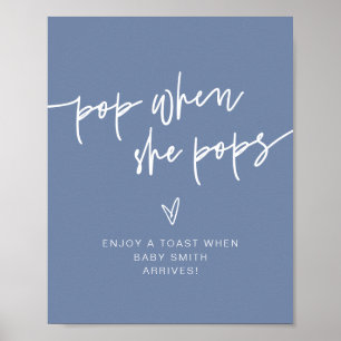 Poster SYMBOLE MARLO Dusty Bleu Bohême Pop Quand Elle Pop