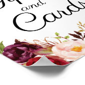 Poster Symbole Marsala & Pink Floral Cadeaux et Cartes (Coin)