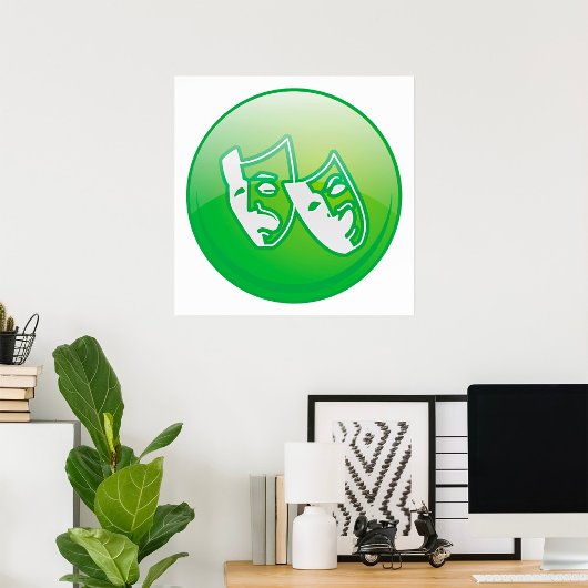 Poster Symbole Masque Théâtre