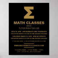 Symbole mathématique Sigma, classes mathématiques