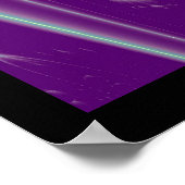 Poster Symbole médical CADUCÉE doré Vagues violettes et v (Coin)