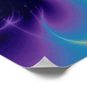 Poster Symbole médical CADUCÉE OR ondes bleues violettes (Coin)