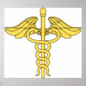 Poster Symbole Médicale Caduceus (Devant)