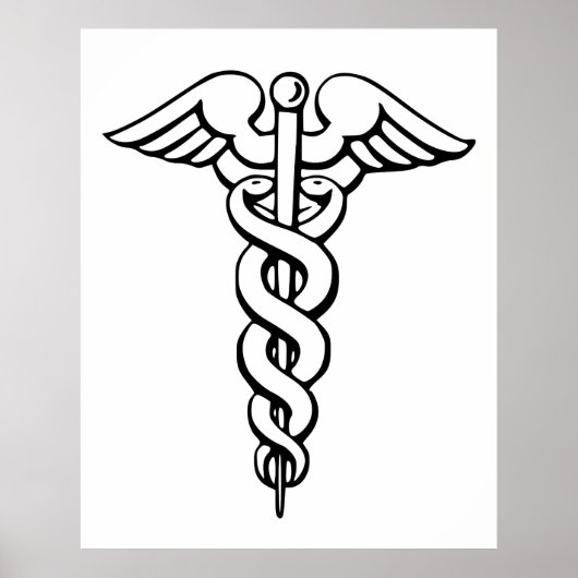 Poster Symbole Médicale de Caduceus (Devant)