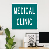 Poster SYMBOLE Médicale DE LA ROUTE Clinique (Bureau à domicile)