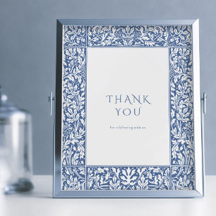 Poster SYMBOLE Merci Invités Vintage victorien