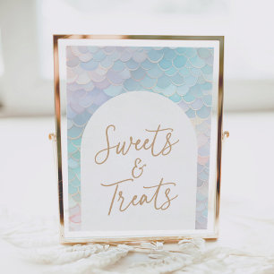 Poster Symbole Mermaid Anniversaire Soirées et sucreries