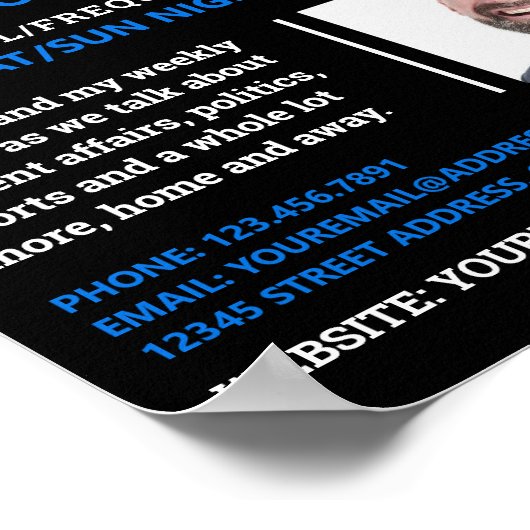 Poster Symbole microphone, Podcaster, Podcast (Coin)