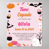 Poster Symbole mignon rose d'Halloween (Devant)