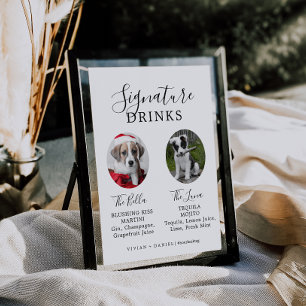 Poster Symbole minimaliste de la photo de chien Boissons