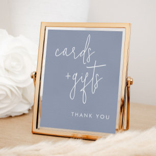 Poster Symbole minimaliste Dusty Blue Cartes et Cadeaux