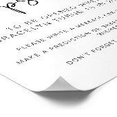 Poster SYMBOLE MINIMUM Baby shower TEMPS ADELLA (Coin)