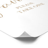 Poster Symbole moderne Baby shower de calligraphie or Fav (Coin)