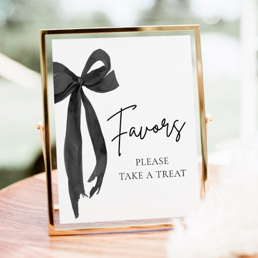 Poster Symbole moderne Black Bow Graduation Party Faveurs