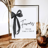 Poster Symbole moderne Black Bow Graduation Party Faveurs