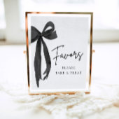 Poster Symbole moderne Black Bow Graduation Party Faveurs