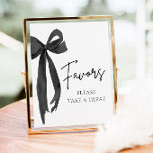 Poster Symbole moderne Black Bow Graduation Party Faveurs