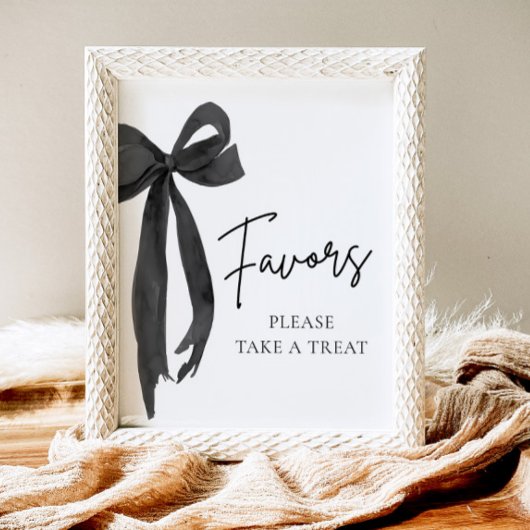 Poster Symbole moderne Black Bow Graduation Party Faveurs