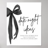 Poster Symbole moderne Black Bow Night Ideas (Devant)