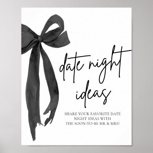 Poster Symbole moderne Black Bow Night Ideas (Devant)