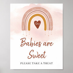 Poster Symbole moderne Boho Blush Rose Rust Rainbow Sweet