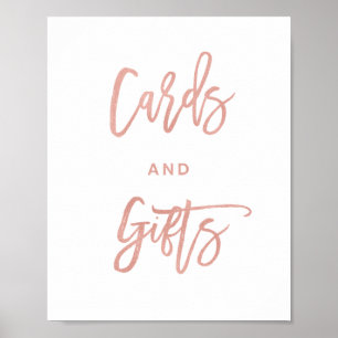 Poster Symbole moderne chic Fairytale Rose Gold Cartes &