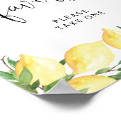 Poster Symbole moderne Citron jaune Citrus Douche Faveurs (Coin)