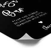 Poster Symbole moderne contemporain noir Mimosa bar (Coin)