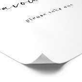 Poster Symbole moderne de mariage Script Favors (Coin)