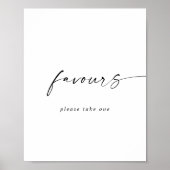 Poster Symbole moderne de mariage Script Favors (Devant)